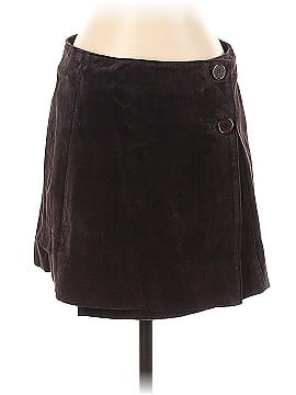 Aqua Leather Skirt (view 1)