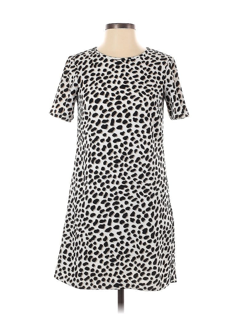 Ann Taylor Animal Print Leopard Print Ivory Casual Dress Size 00 - photo 1