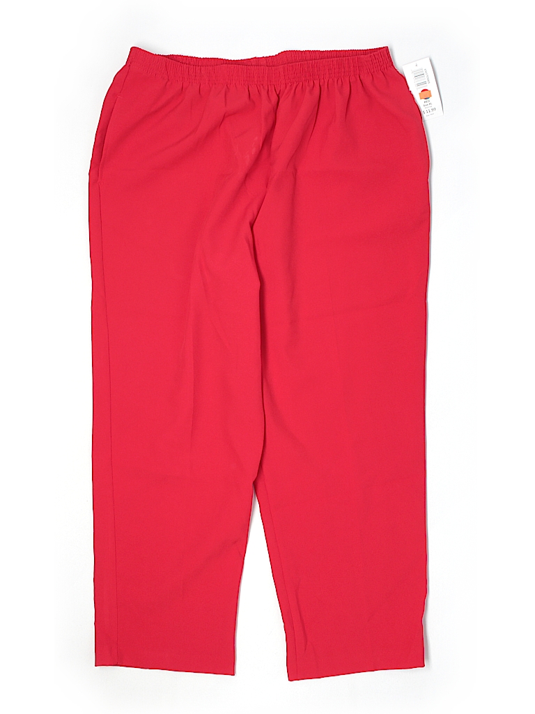 BonWorth 100% Polyester Solid Red Dress Pants Size XL (Petite) - 96% ...