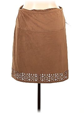 New Directions Faux Leather Skirt (view 1)