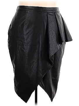 City Chic Faux Leather Skirt (view 1)