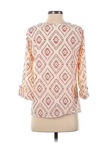 Peach Love Cream California 3/4 Sleeve Blouse (view 2)