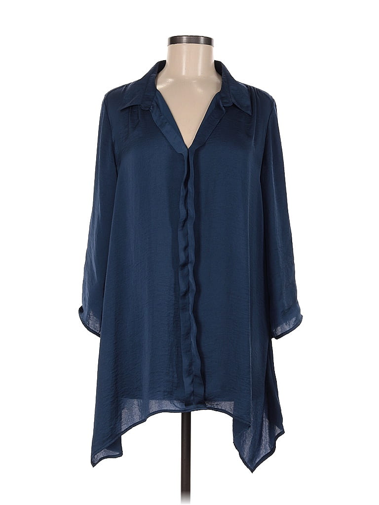 Renuar Airflow Long Sleeve Blouse - Aquamarine