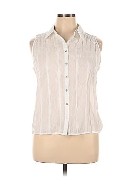 Indigo Rose Sleeveless Button-Down Shirt (view 1)
