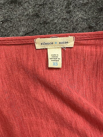 Silence and Noise Red Sleeveless Blouse Size XS