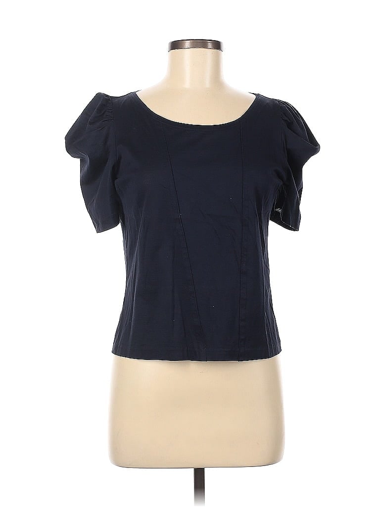 LAVIA 18 100% Cotton Blue Short Sleeve Top Size M - photo 1