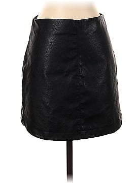 Wild Honey Faux Leather Skirt (view 1)