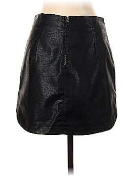 Wild Honey Faux Leather Skirt (view 2)