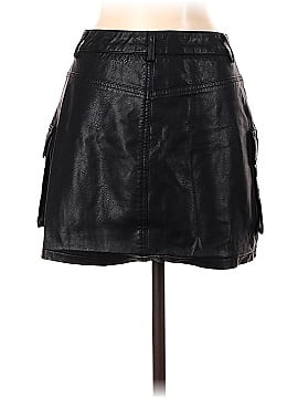 Wild Honey Faux Leather Skirt (view 2)