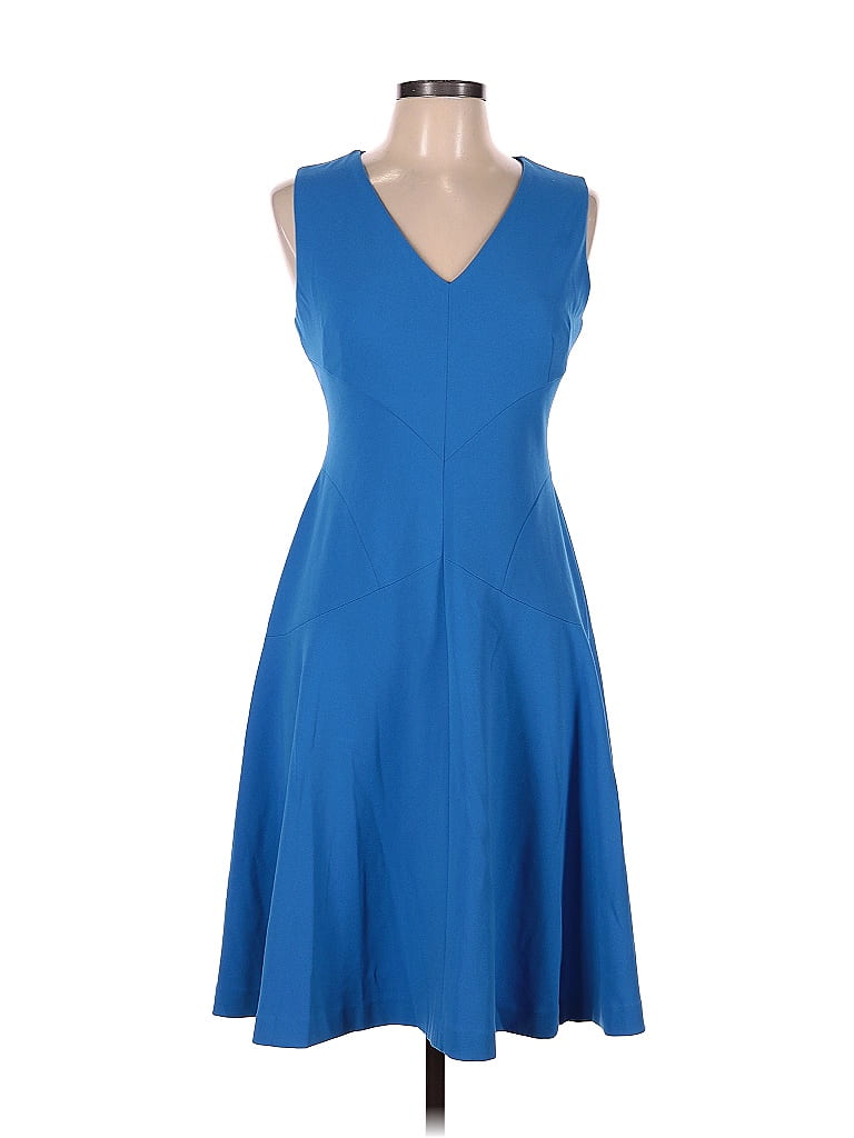 DKNY Solid Blue Cocktail Dress Size 6 - 78% off | ThredUp