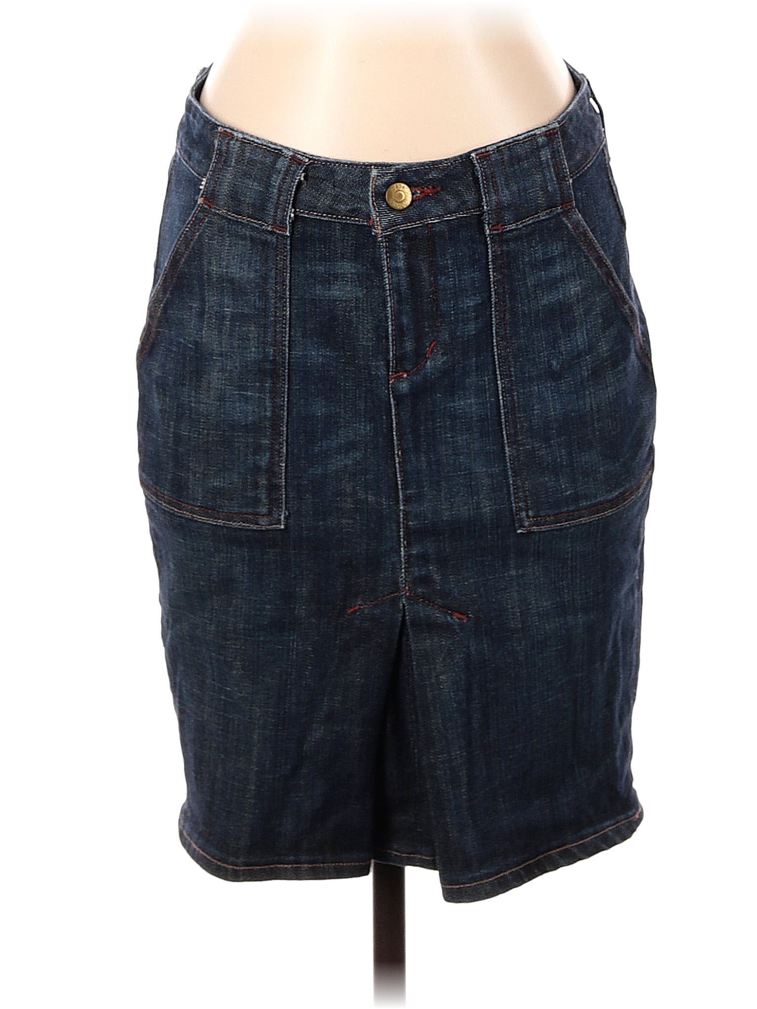 Paper Denum Paper Denim & Cloth Blue Denim Skirt 26 Waist - 63% off | ThredUp