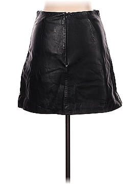 BARNEYS Originals Faux Leather Skirt (view 2)