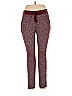 Almost Famous Marled Tweed Color Block Burgundy Sweatpants Size L - photo 1