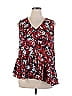 Halogen 100% Polyester Red Sleeveless Blouse Size XL - photo 1
