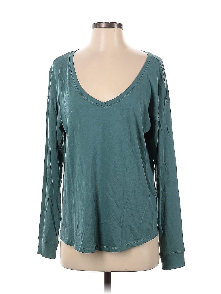 Madewell 100% Cotton Teal Long Sleeve T-Shirt Size XS - photo 1
