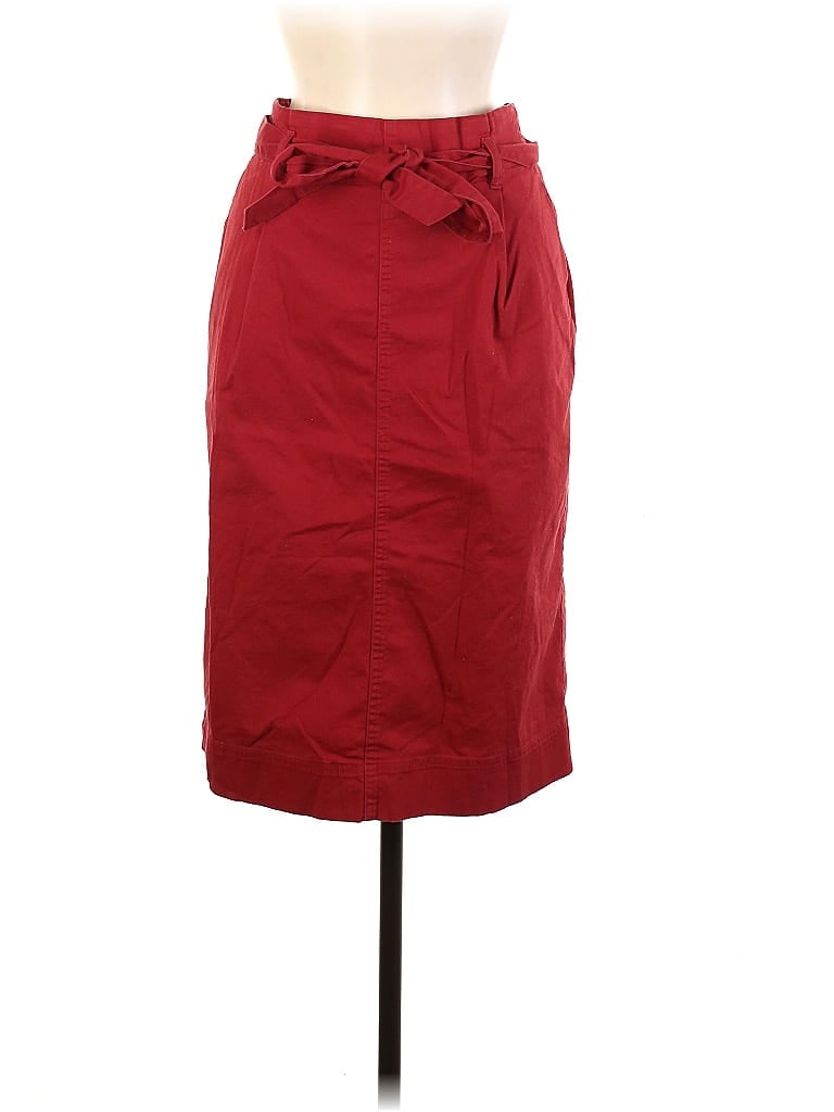 Uniqlo Solid Red Casual Skirt Size 28 - 29 - photo 1
