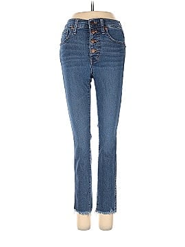 Madewell Petite 10" High-Rise Skinny Jeans in Mackey Wash: Button-Front Edition (view 1)