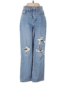 Madewell Baggy Straight Jeans in Earlhurst Wash: Ripped Edition (view 1)