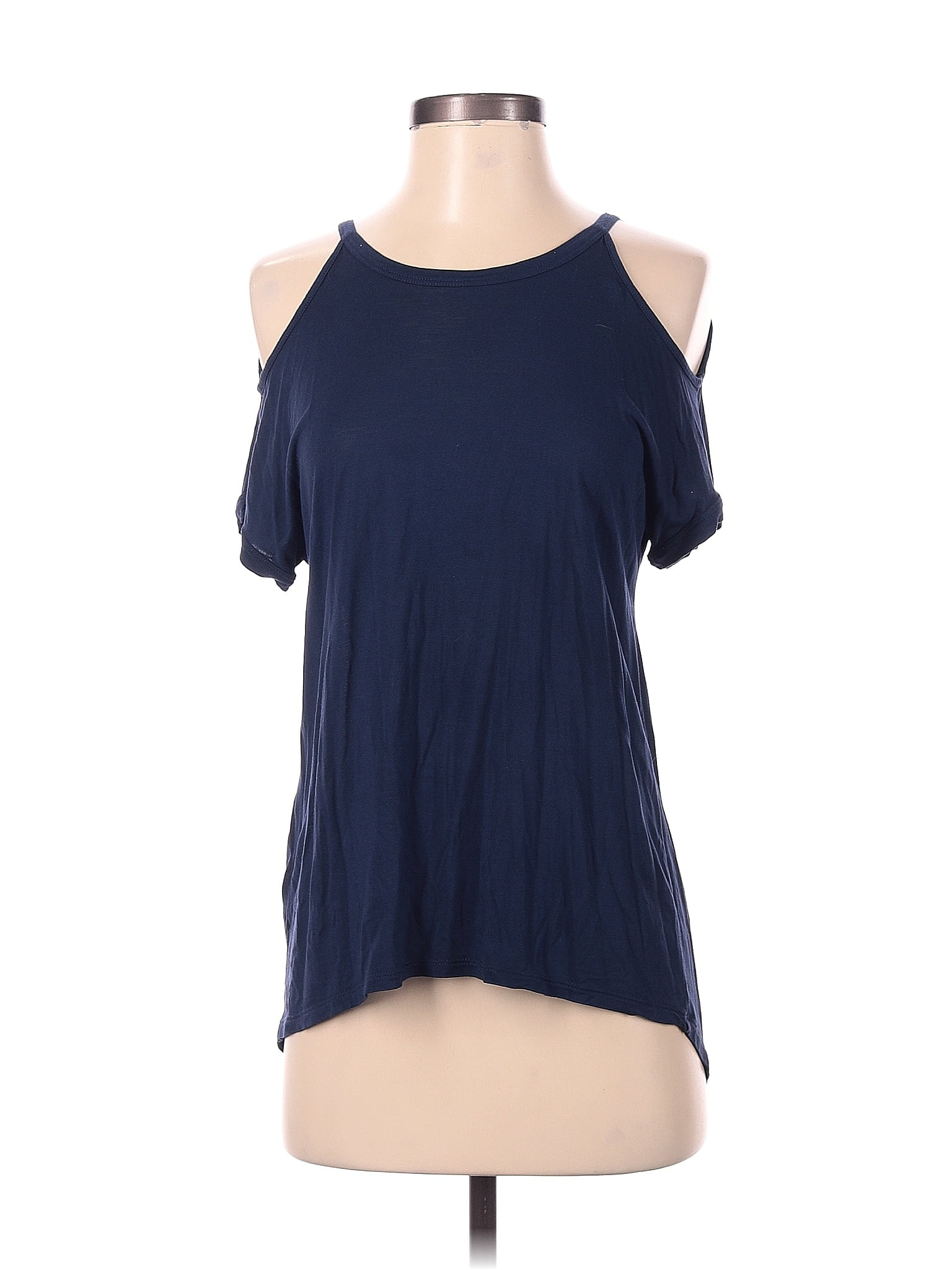 BCBGMAXAZRIA 100 Modal Blue Short Sleeve Top Size XS 80 off