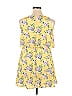 Rare Editions 100% Polyester Floral Motif Floral Yellow Casual Dress Size 14 - photo 2