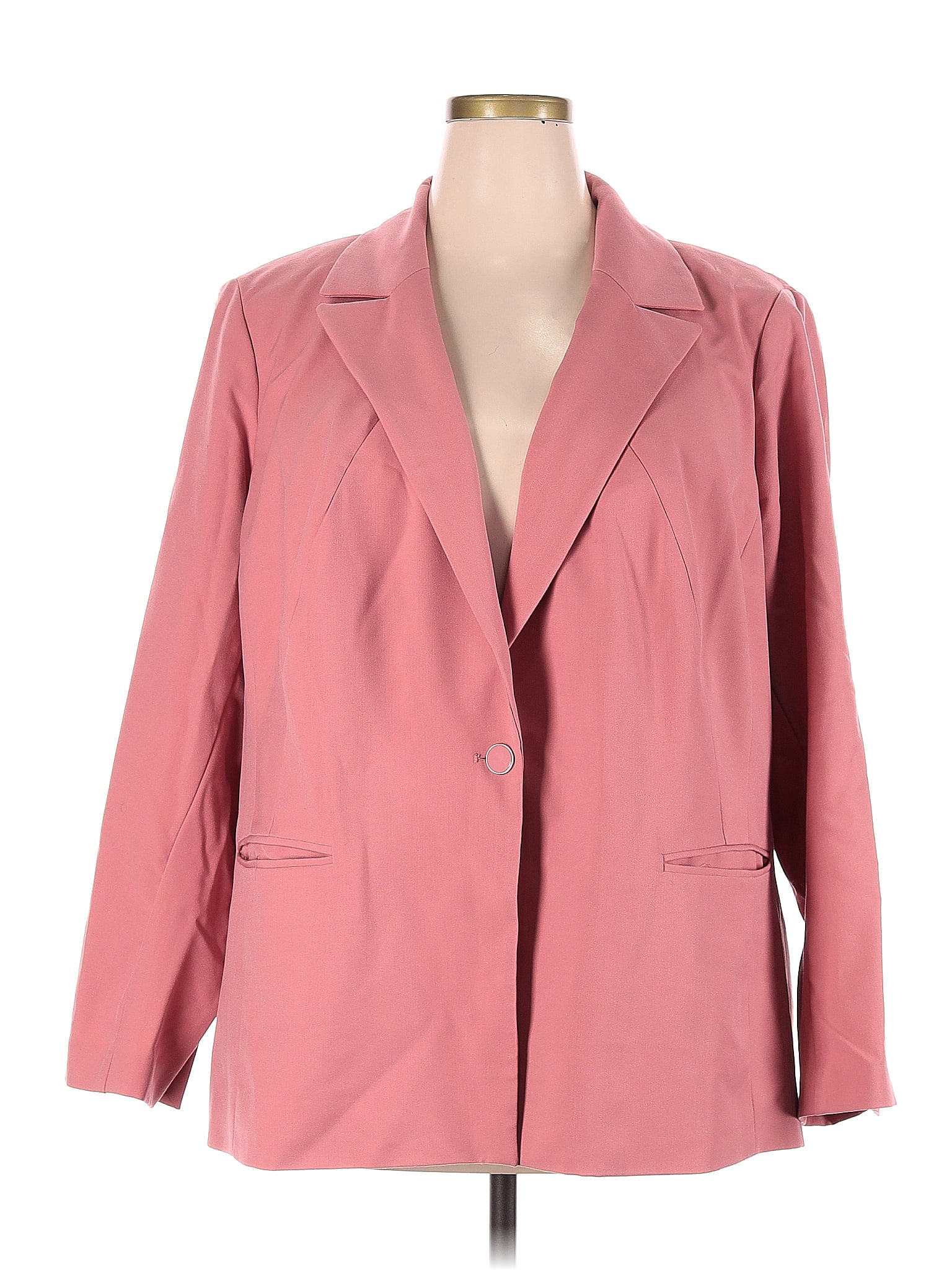 Lane Bryant 100% Polyester Pink Blazer Size 28 (Plus) - 63% off | ThredUp