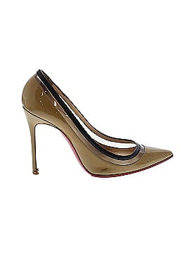 Christian Louboutin Patent Leather and PVC Paulina Pointed Toe Heels (view 1)