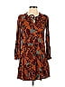 Daniel Rainn 100% Rayon Floral Motif Paisley Baroque Print Batik Brown Casual Dress Size XS - photo 1