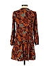 Daniel Rainn 100% Rayon Floral Motif Paisley Baroque Print Batik Brown Casual Dress Size XS - photo 2