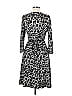 Apt. 9 Grid Graphic Black Casual Dress Size 6 - photo 2