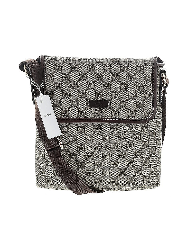 Gucci 100% Coated Canvas Gray Flap Messenger One Size - 78% off | ThredUp