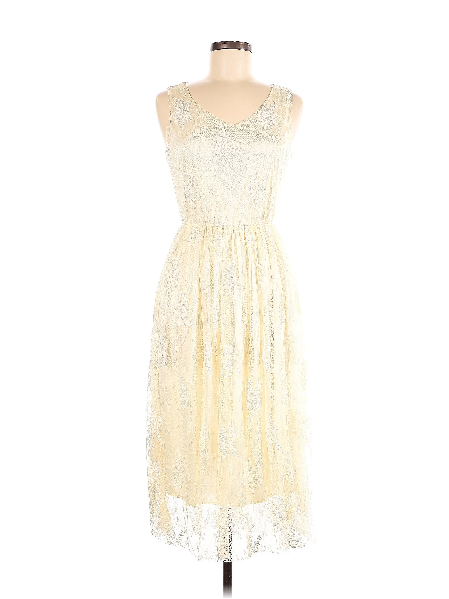 Anna-kaci Ivory Cocktail Dress Size M - 54% off | ThredUp