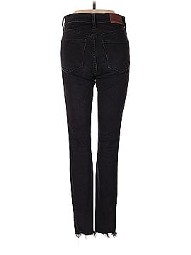 Madewell 9" Mid-Rise Skinny Jeans in Berkeley Black: Button-Through Edition (view 2)