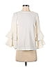 J.Crew 100% Polyester Ivory Long Sleeve Blouse Size 00 - photo 1