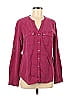 Soho JEANS NEW YORK & COMPANY 100% Lyocell Burgundy Long Sleeve Button-Down Shirt Size M - photo 1