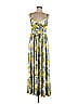New York & Company Tropical Yellow Casual Dress Size L - photo 1