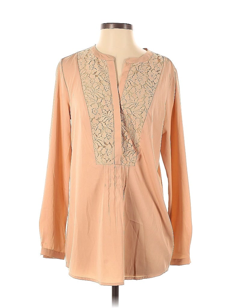 Pre-owned Nine West Long Sleeve Blouse In Brown