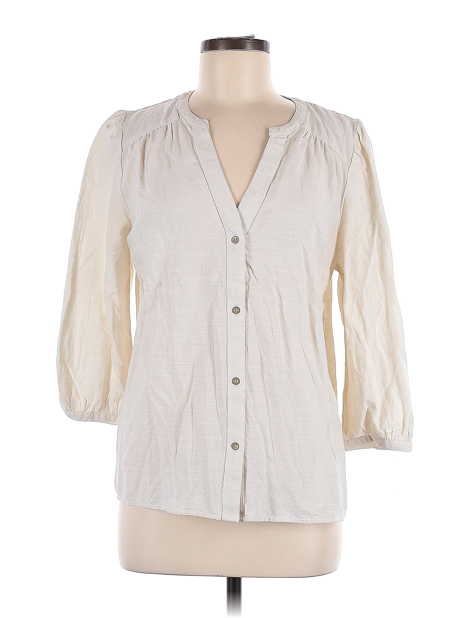 Knox Rose Ivory Long Sleeve Blouse Size M 36 Off Thredup