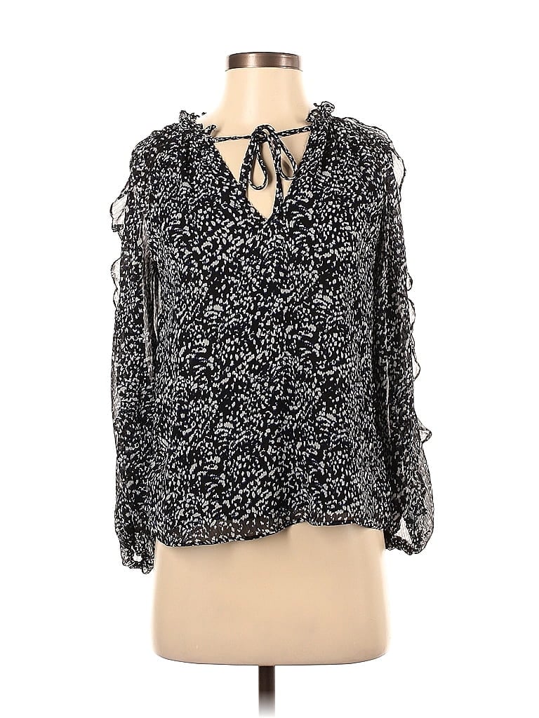 Pre-owned Express Long Sleeve Blouse In Black