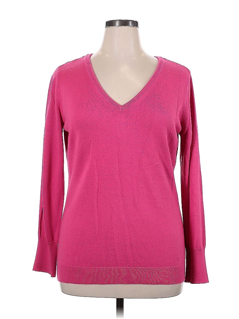 New York & Company 100% Acrylic Pink Pullover Sweater Size XL - photo 1