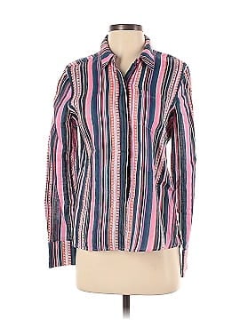 Ecru Long Sleeve Button-Down Shirt (view 1)