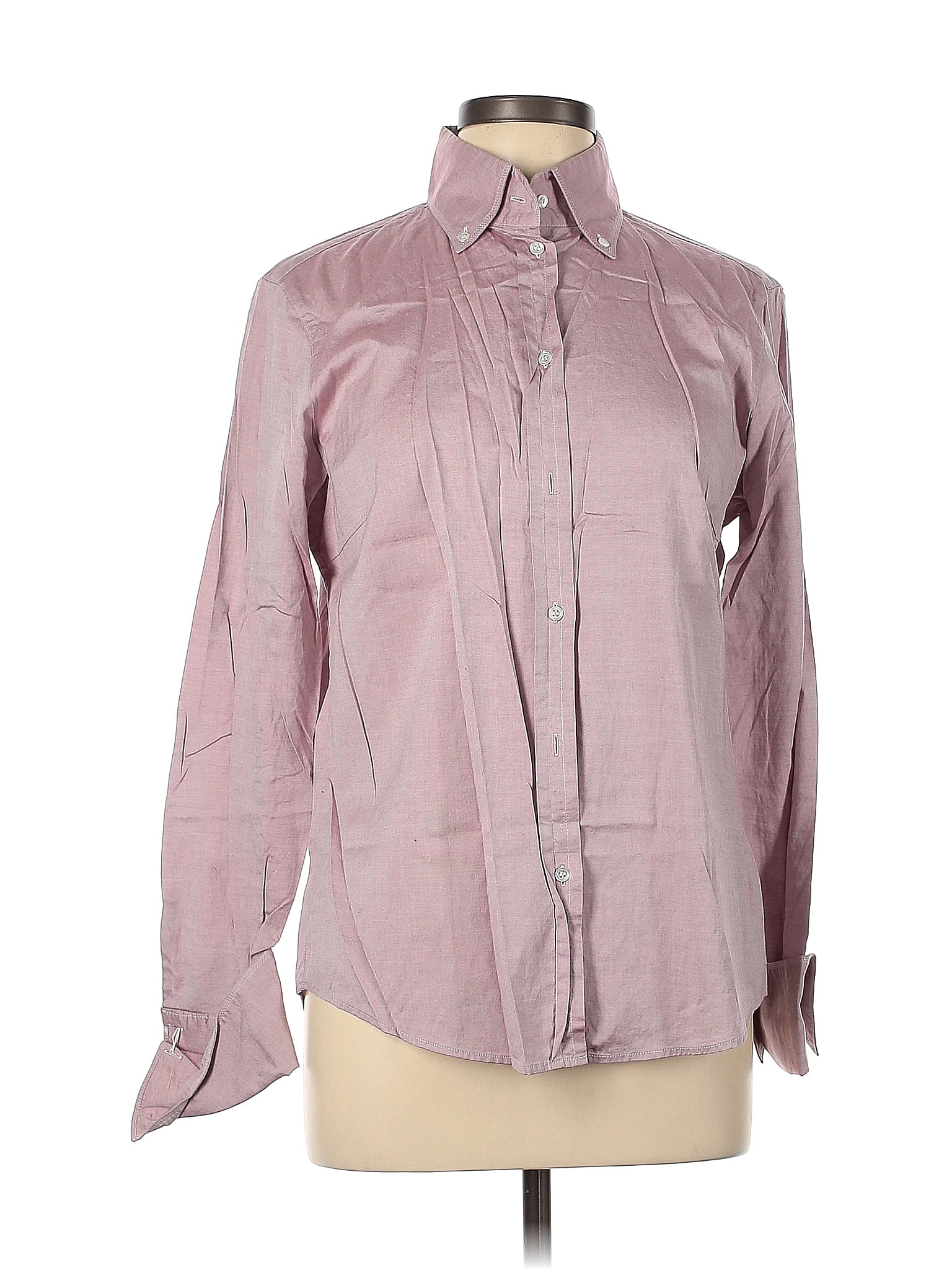 J Crew 100 Cotton Pink Long Sleeve Button Down Shirt Size 12 70 Off