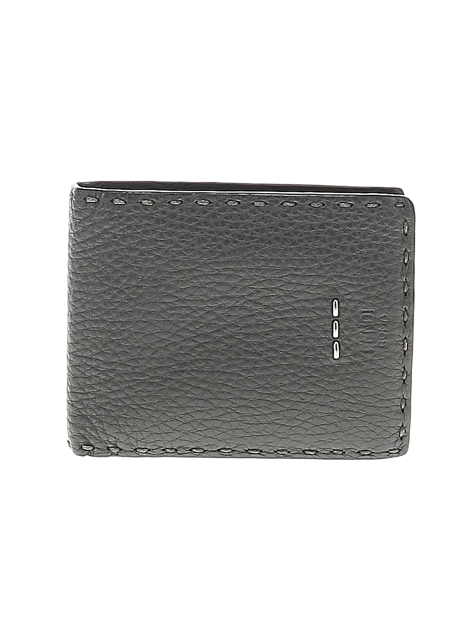 Fendi 100 Calf Leather Gray Selleria Bifold Wallet One Size 64 off