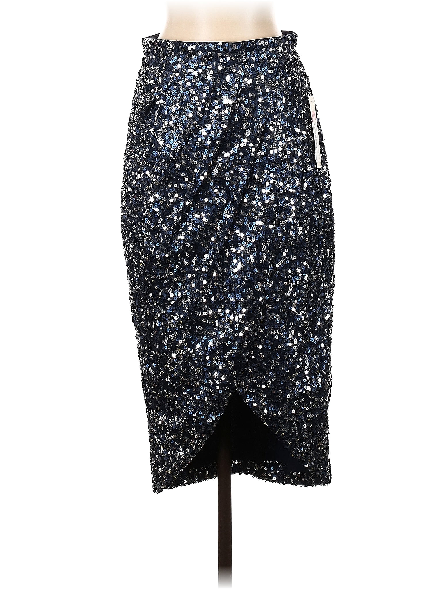 Eliza Skirt / Silver on Black Linen