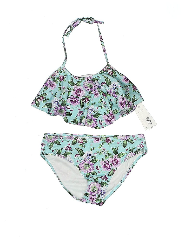 Janie and Jack Floral Motif Acid Wash Print Floral Batik Tropical Green ...