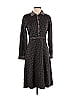Max Studio Chevron-herringbone Polka Dots Tan Black Casual Dress Size S - photo 1