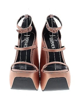 Versace Satin Triplatform Wedge Sandals (view 2)