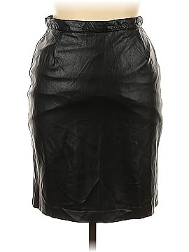 Norton McNaughton Faux Leather Skirt (view 1)