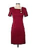 Donna Ricco 100% Rayon Solid Burgundy Casual Dress Size 2 (Petite) - photo 1