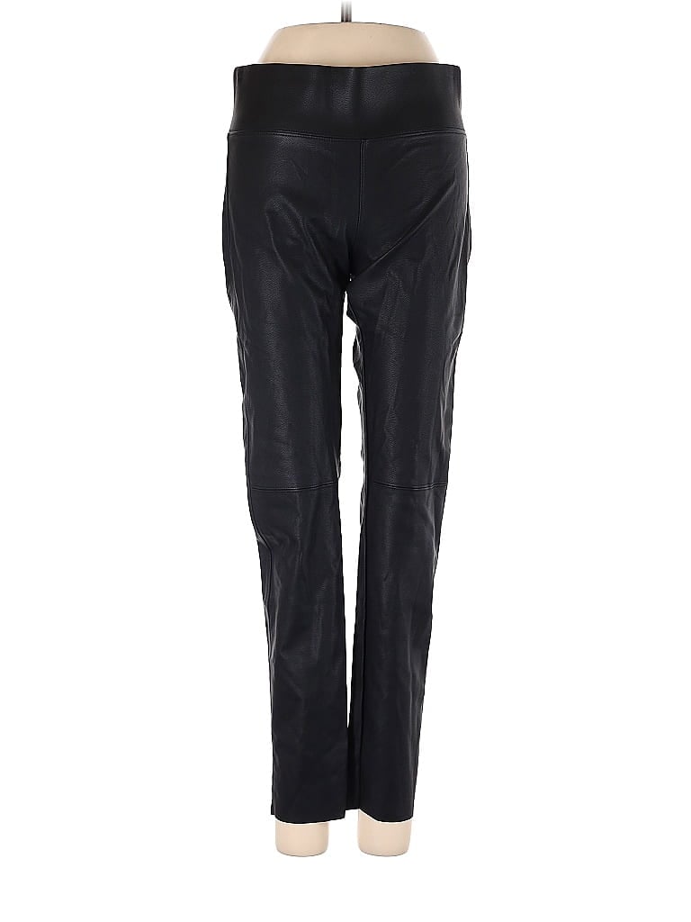 Pre-owned David Lerner Faux Leather Pants In Black