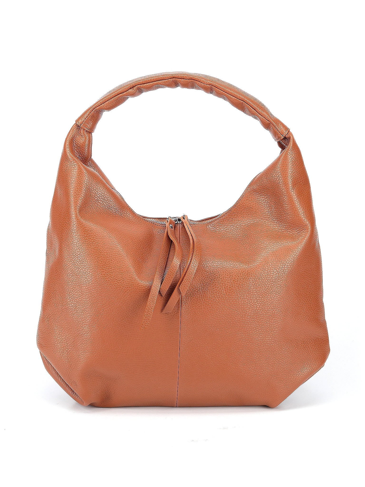 LAVORAZIONE ARTIGIANALE 100% Leather Solid Tan Leather Shoulder Bag One ...